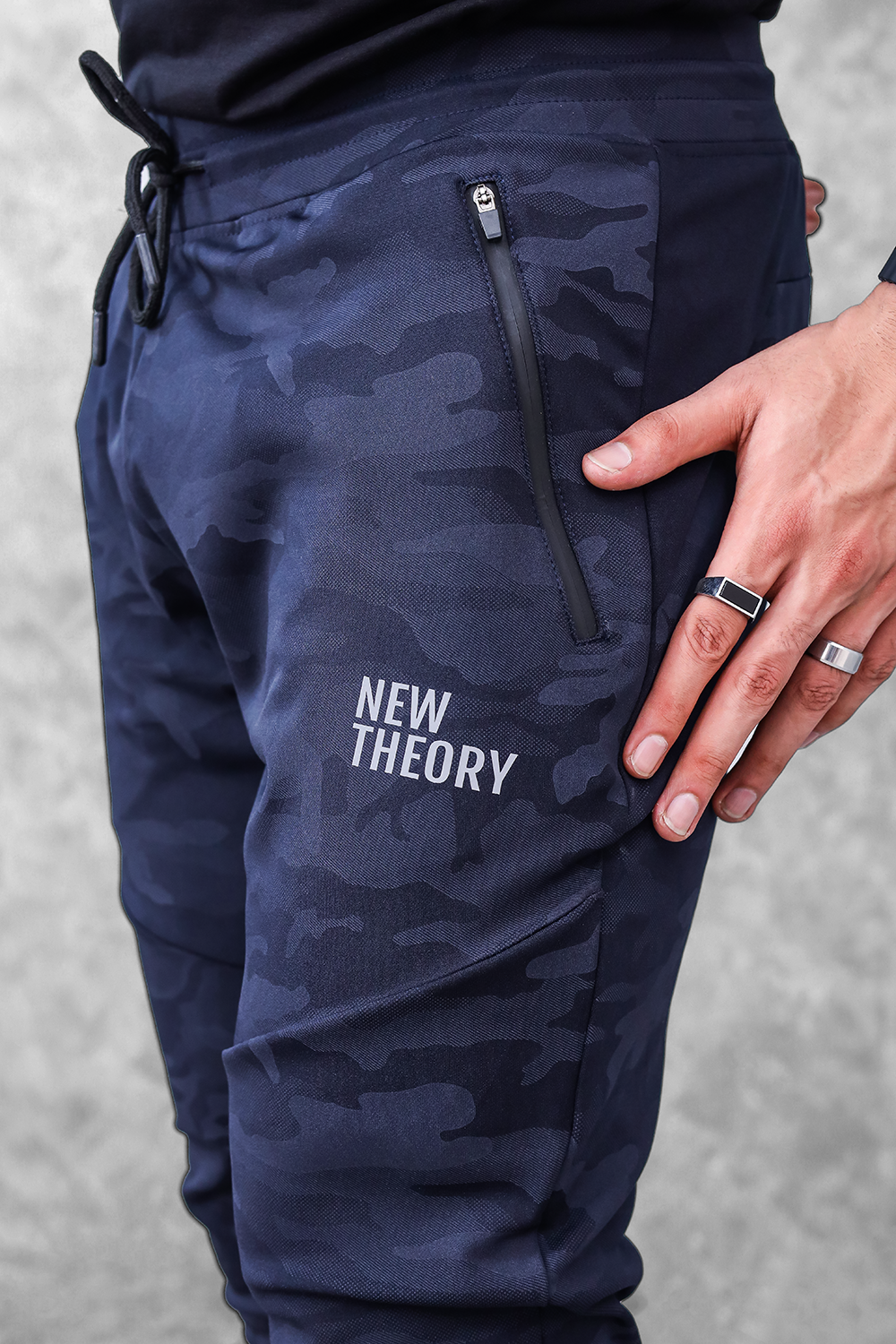 Camo Performance Jogger- Navy