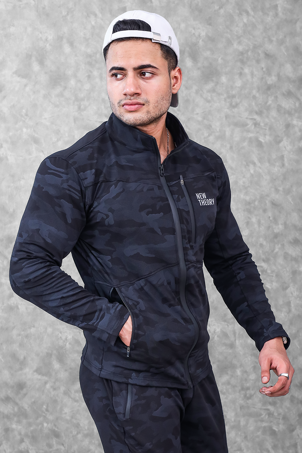Camo Performance Jacket- Black