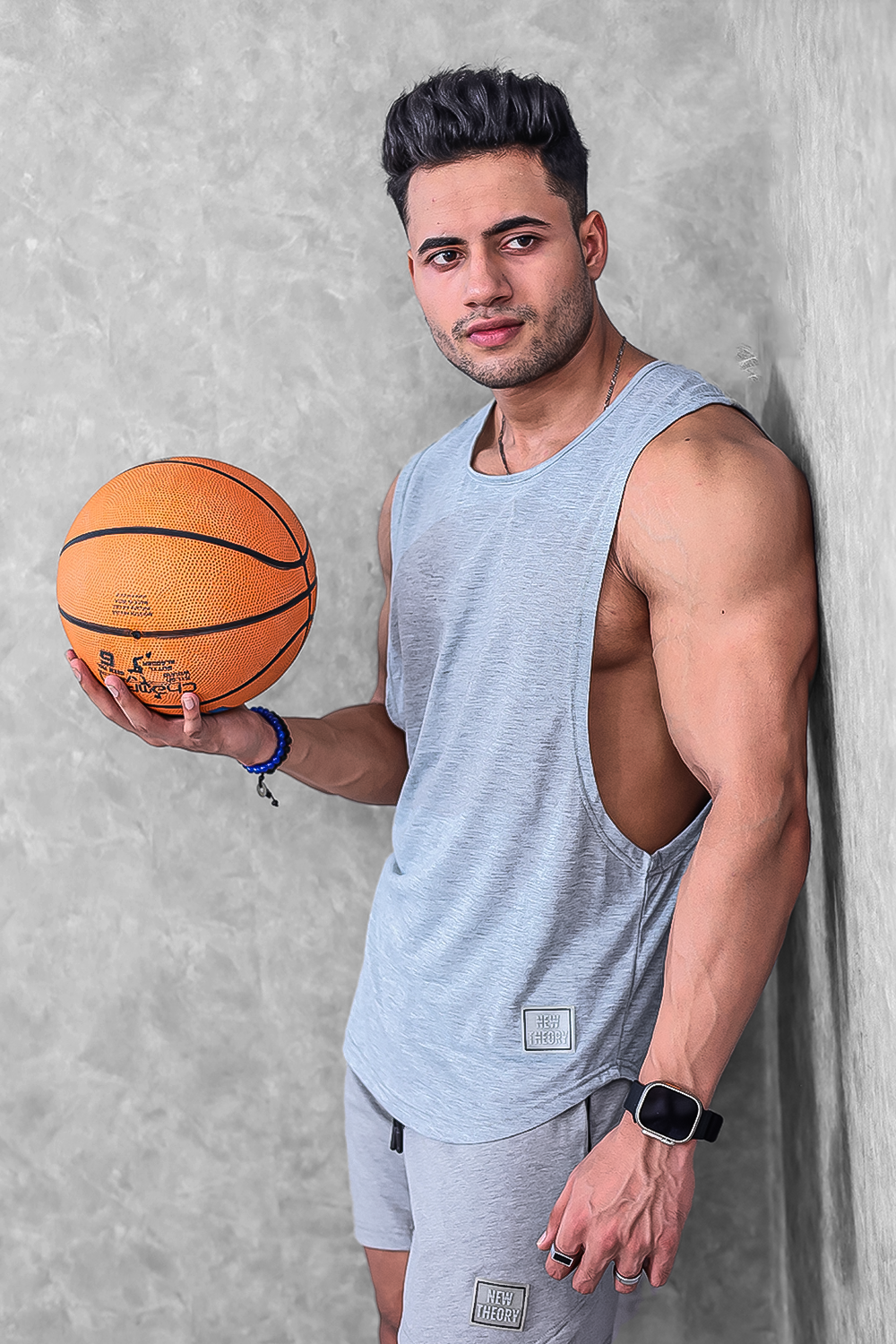 Active Gym Tank Top & Shorts Set- Grey