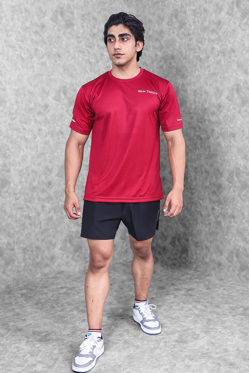 Basic Dry-Fit T-shirt- Red