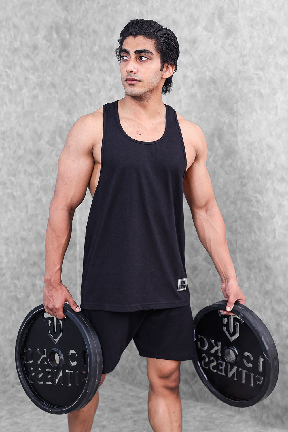Active Gym Stringer & Shorts set- Black