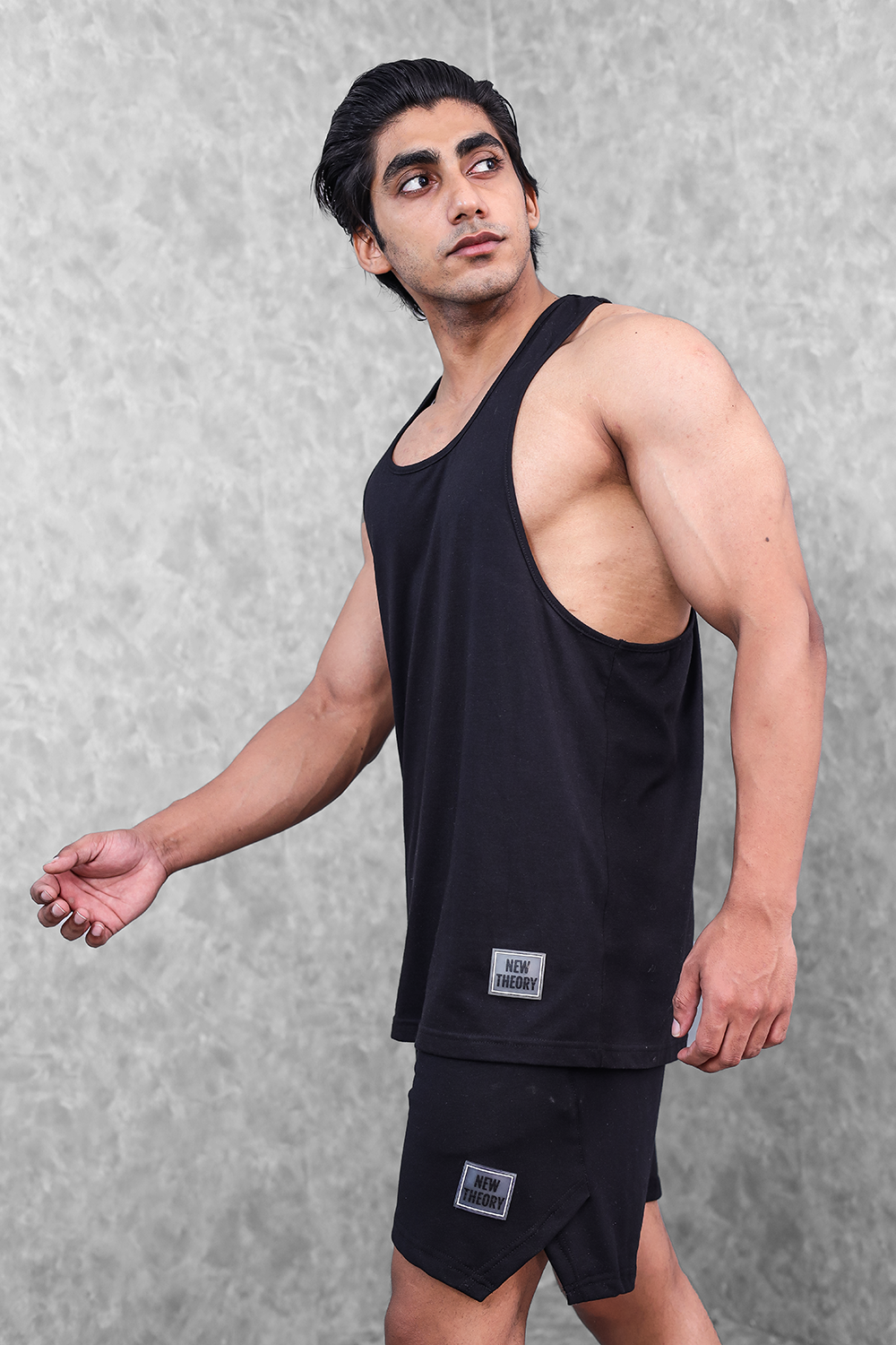 Active Gym Stringer & Shorts set- Black