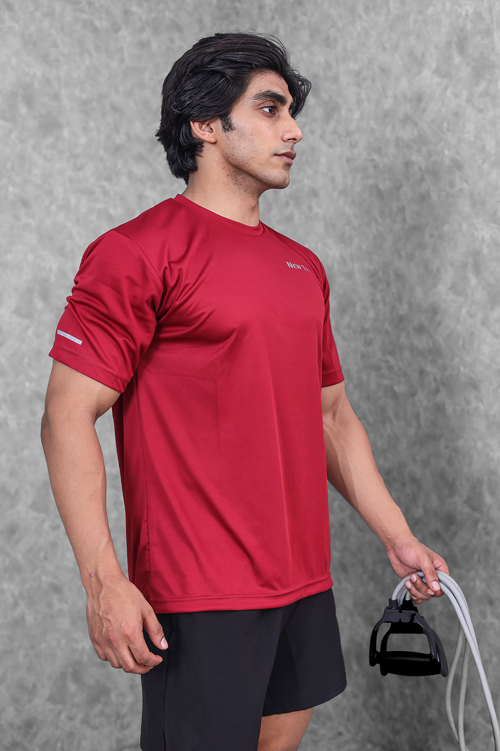 Basic Dry-Fit T-shirt- Red