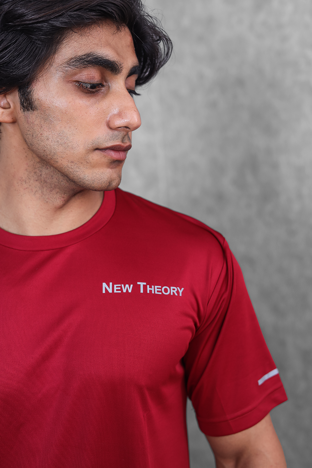 Basic Dry-Fit T-shirt- Red