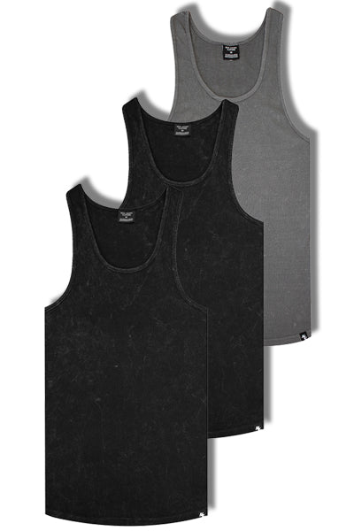 Washed Muscle-Up Ribbed Tank 3pk