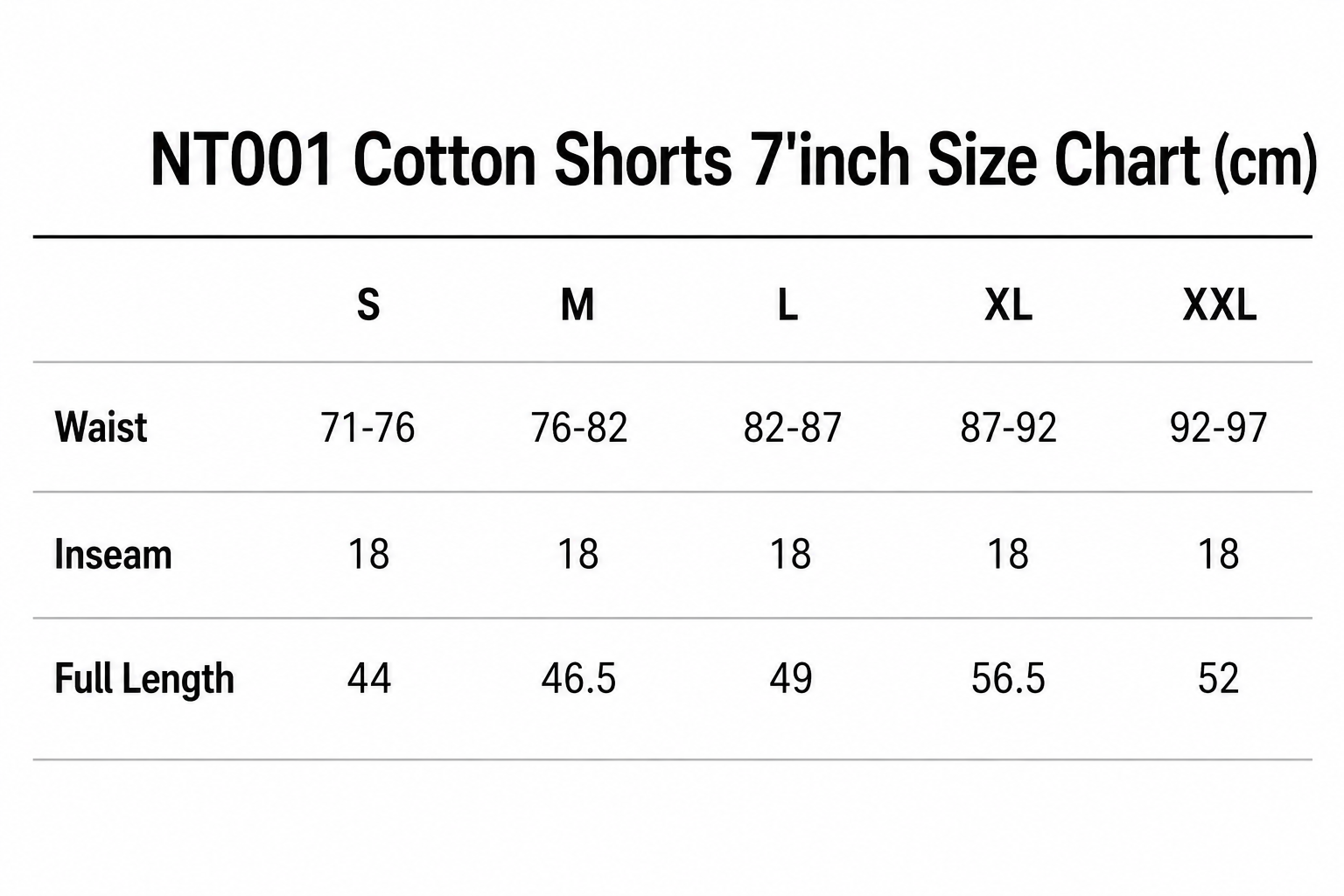 NT001 Shorts 7' Pack of 4