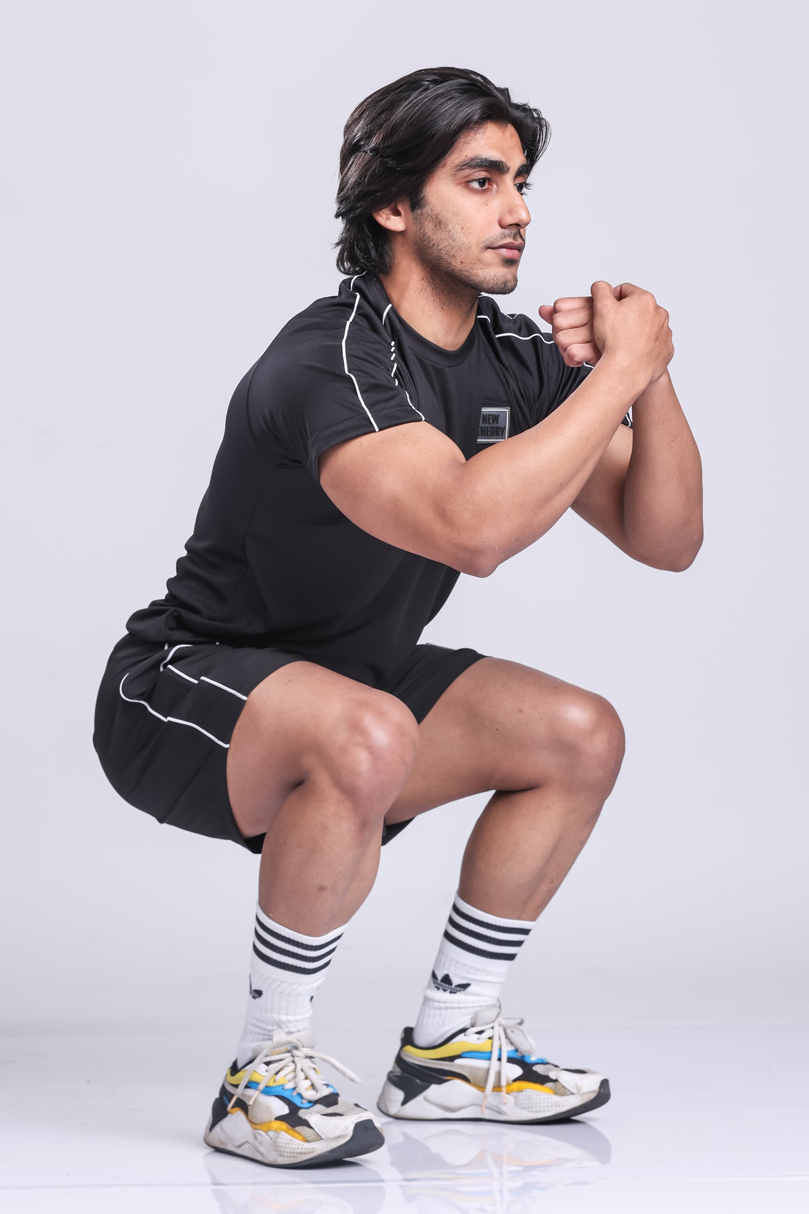 Essential Performance T-shirt & Shorts Set- Black