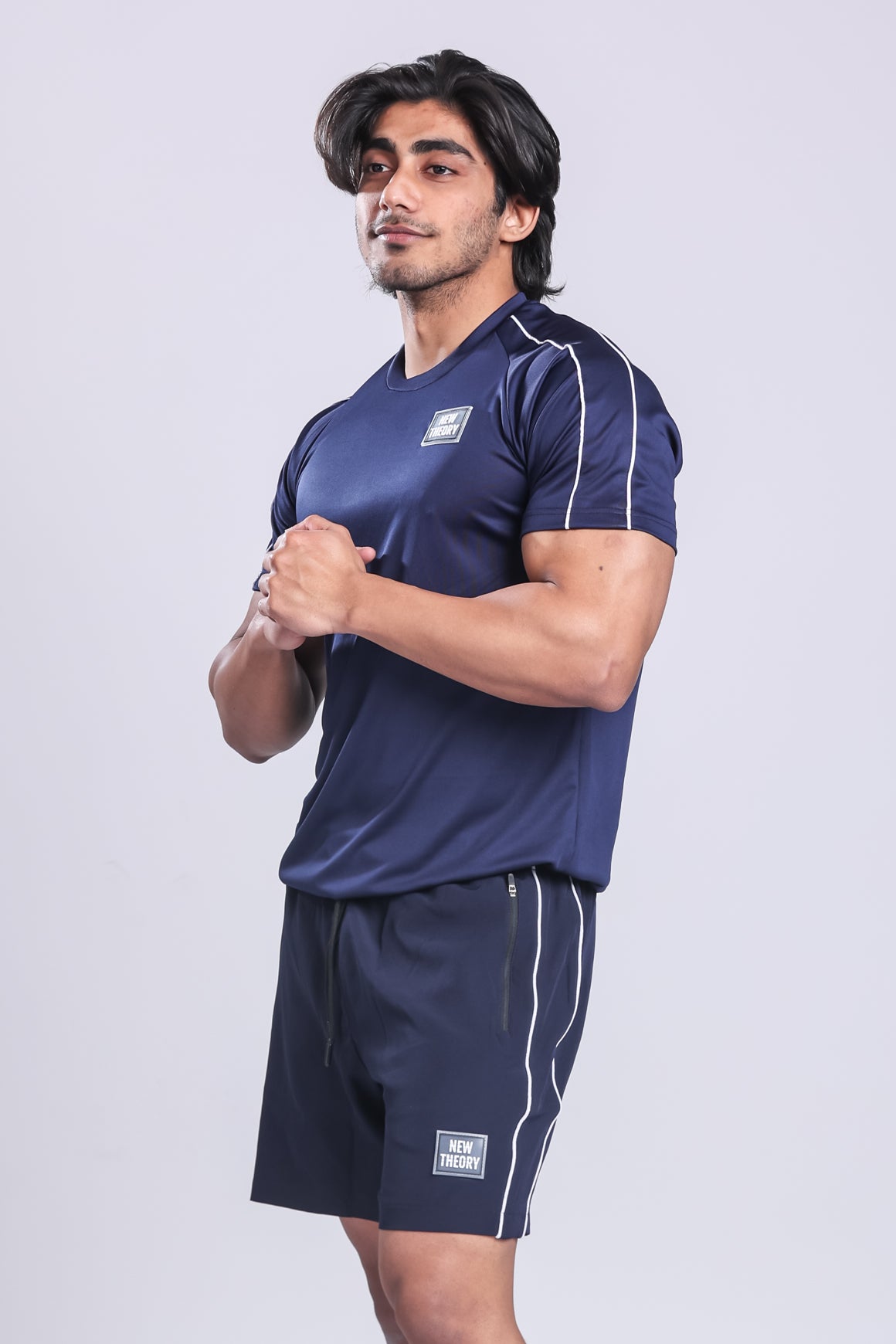 Essential Performance T-shirt & Shorts Set- Navy