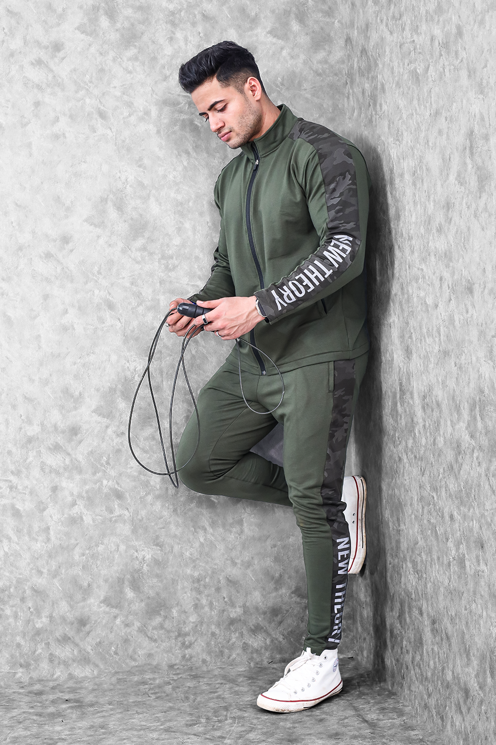 Buy Active Camo Tracksuit Olive for Men Online Best Price in India New Theory
