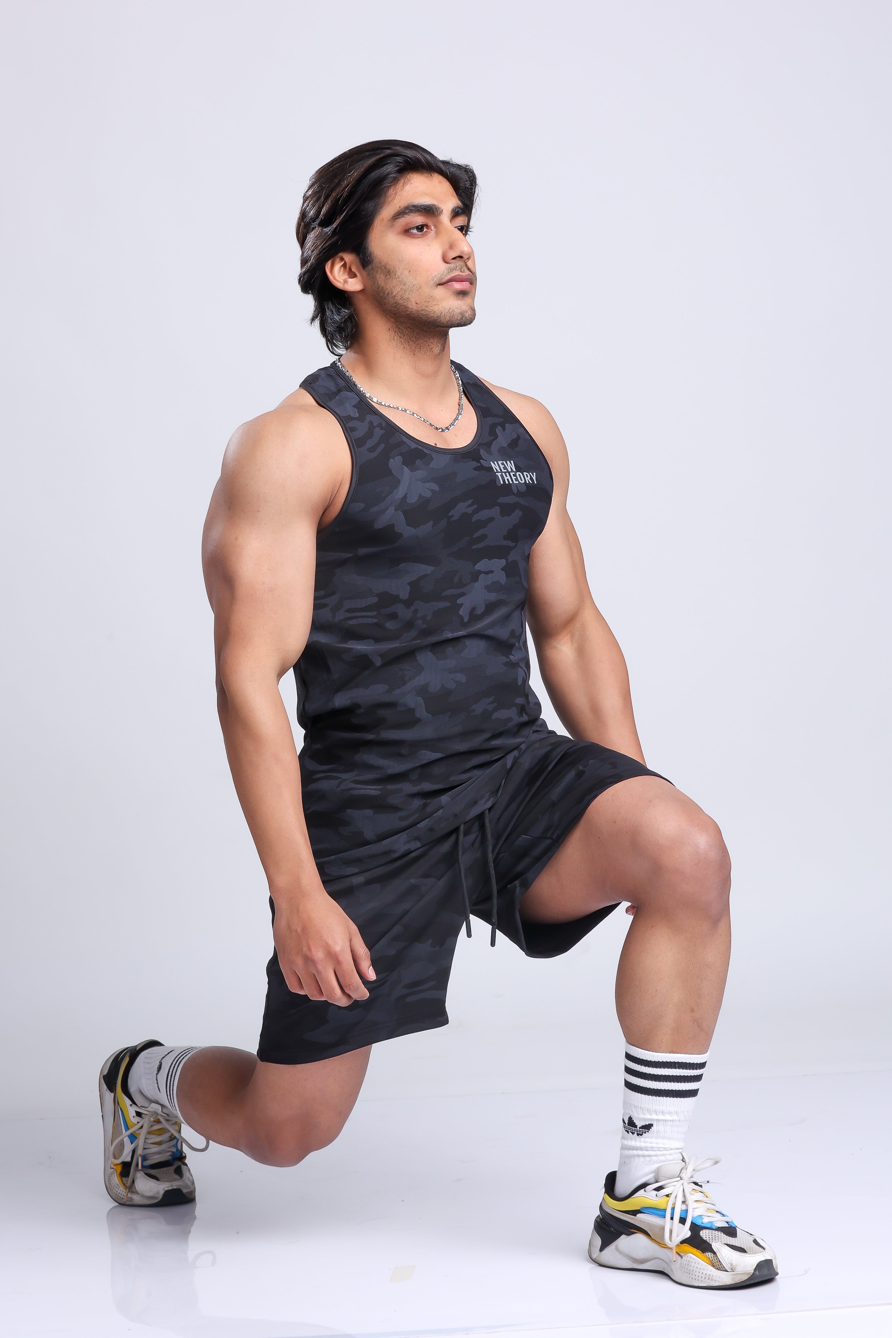 Camo performance Vest & Shorts set