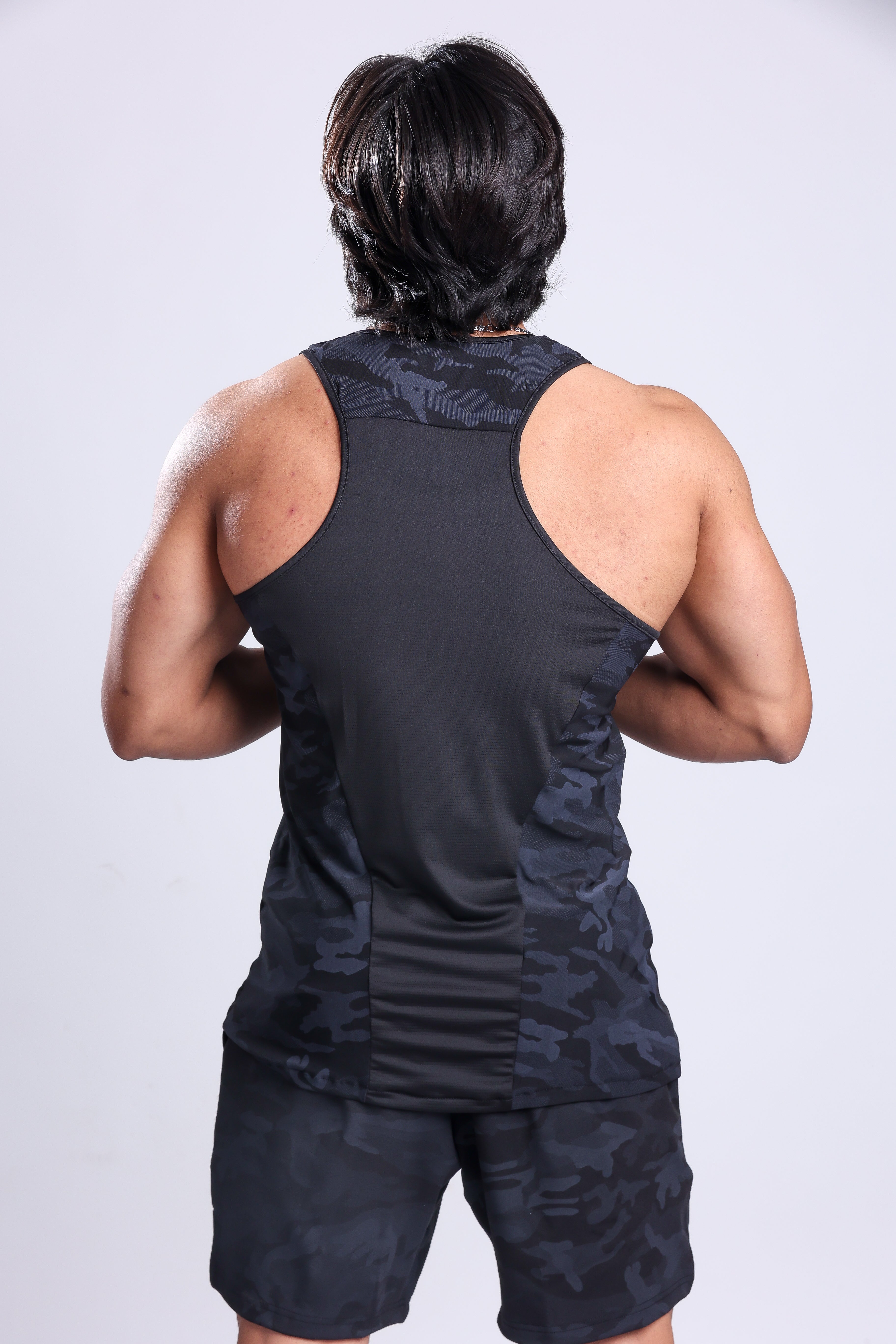Camo performance Vest & Shorts set