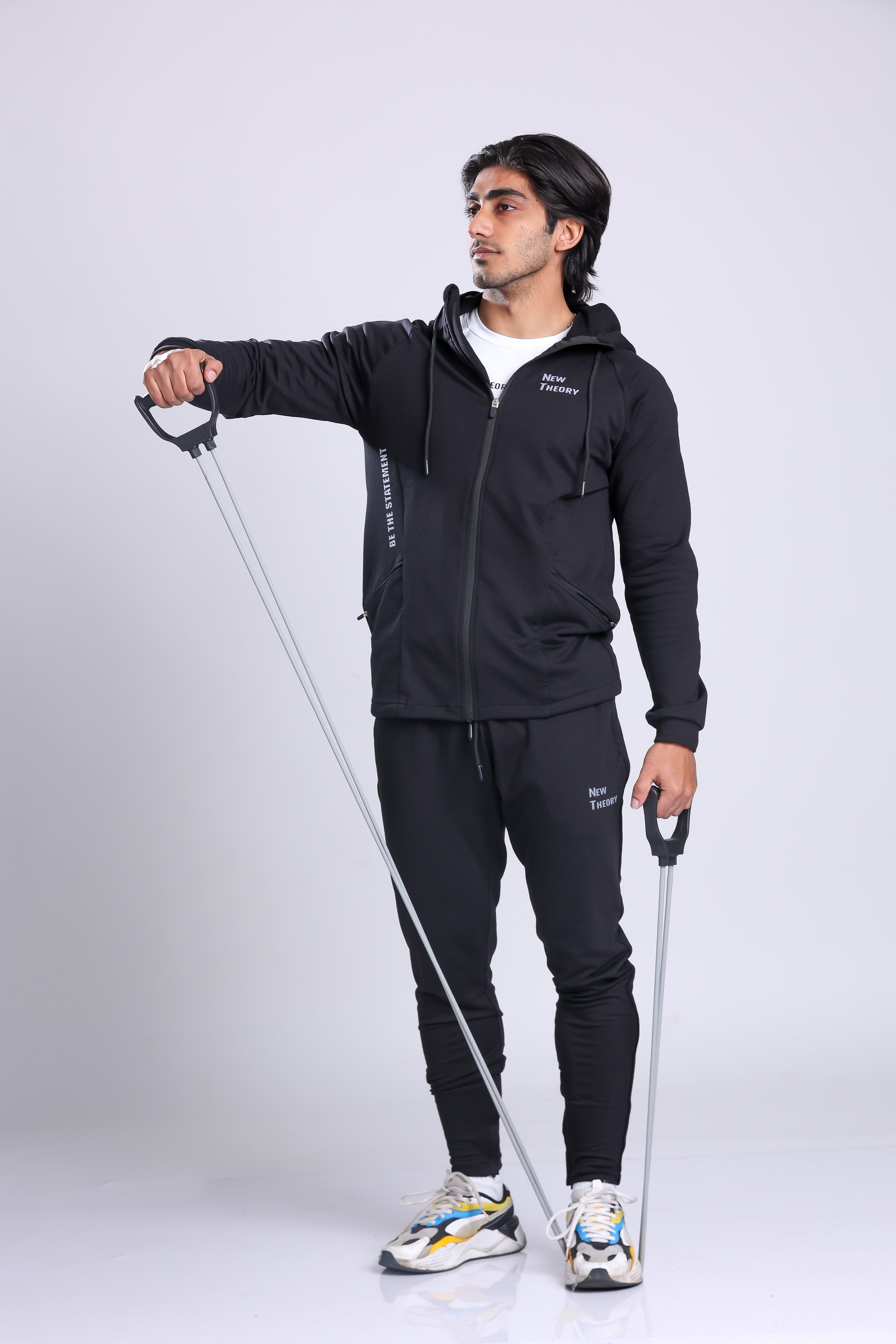 Athletic Training Tracksuit- Black