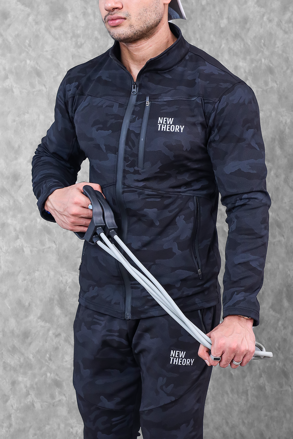 Camo Performance Jacket- Black