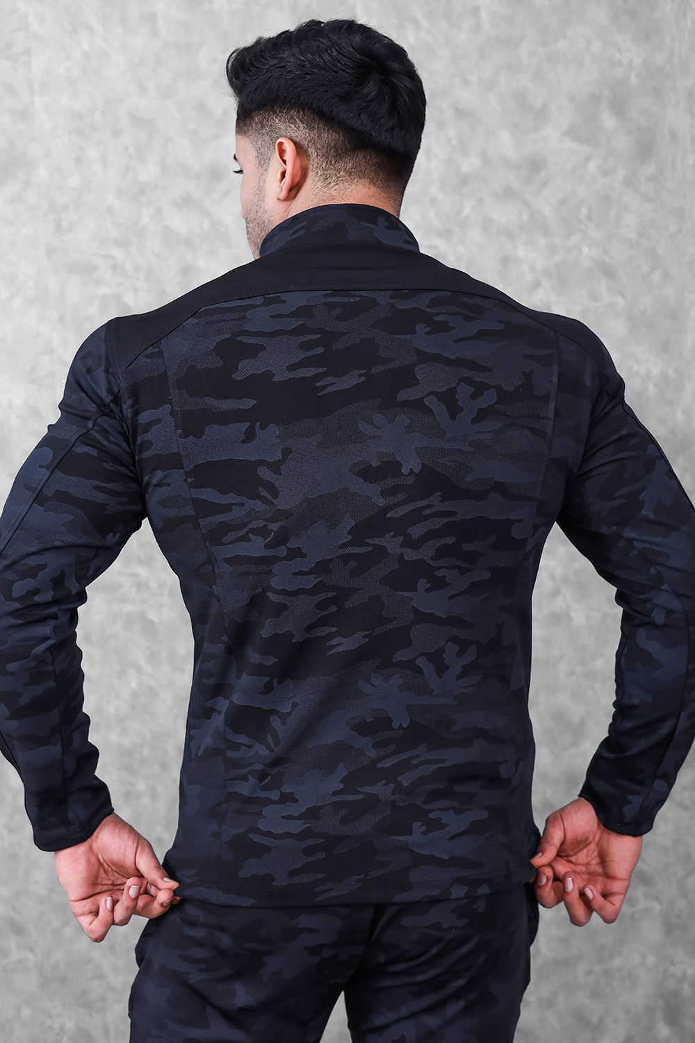 Camo Performance Jacket- Black