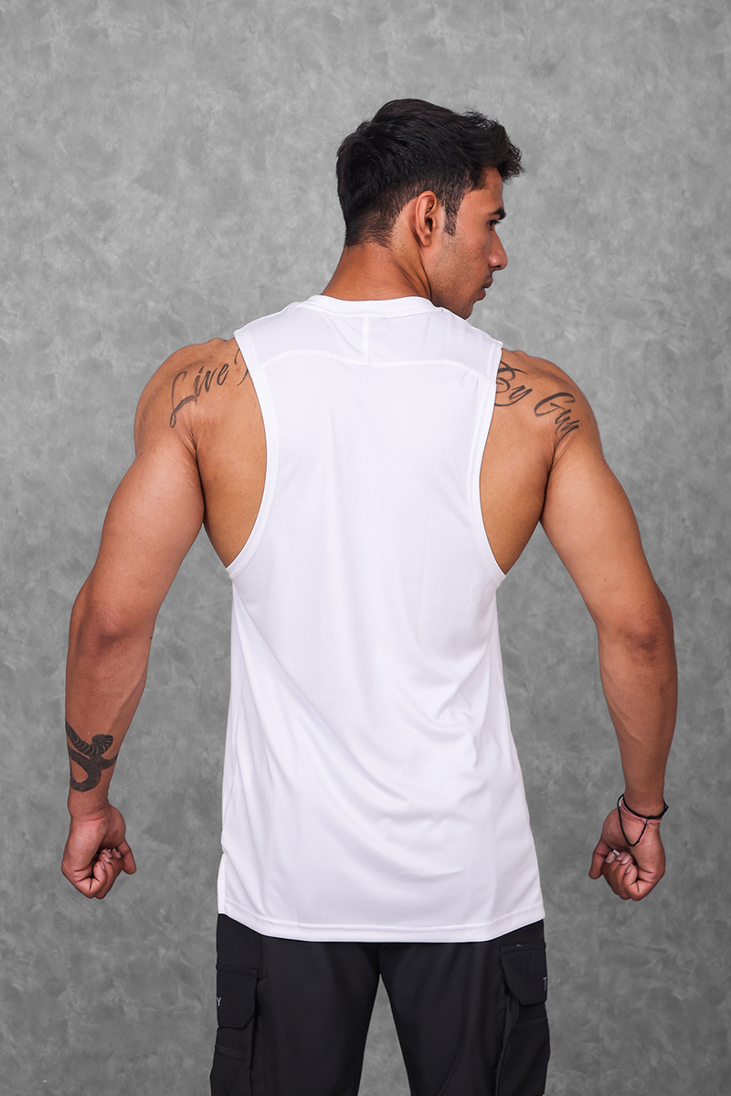 Buy Alpha Gym Stringer - White for Men Online @Best Price in India: New ...