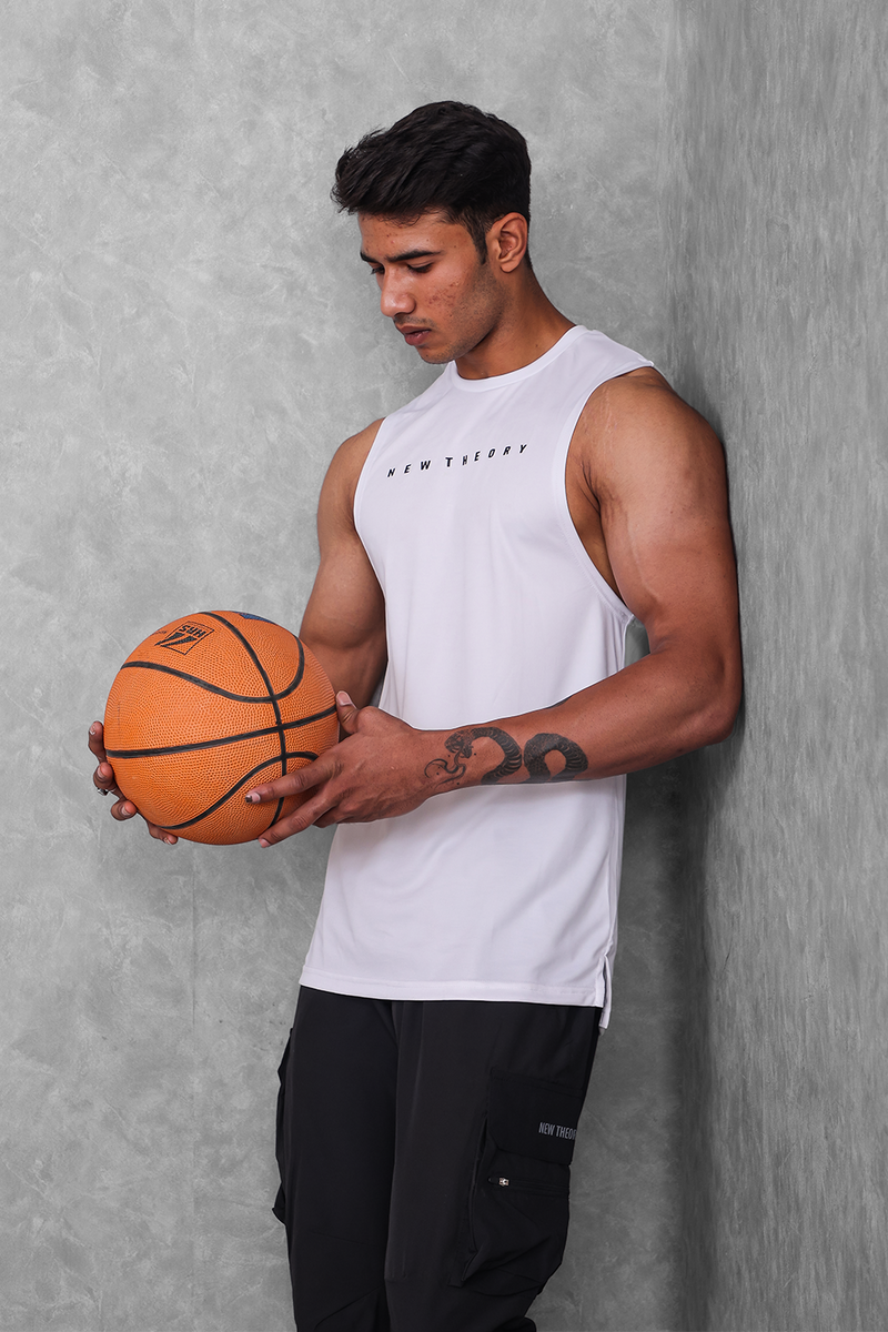 Buy White Gym Vest for Men Online - New Theory Clothing