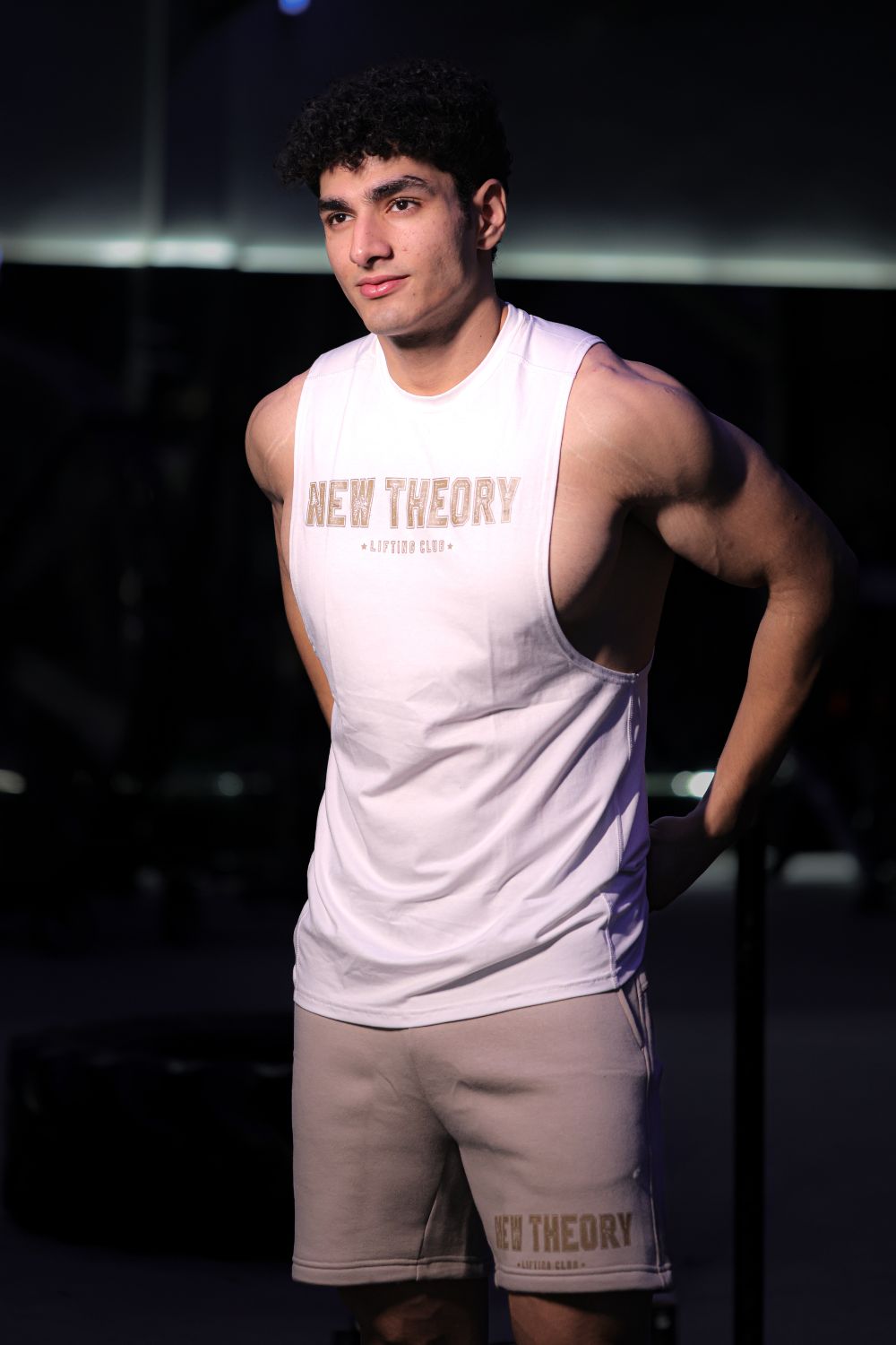 Lifting Club Shorts & Drop Tank White