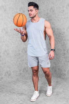 Active Gym Tank Top & Shorts Set- Grey