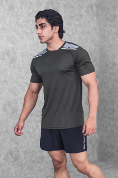 Active Panel T-shirt- Olive