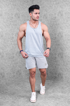 Active Gym Stringer & Shorts set- Grey