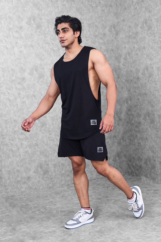 Active Gym Tank Top & Shorts Set- Black