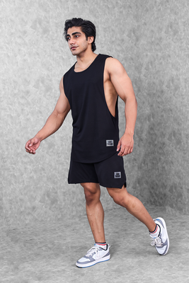 Active Gym Tank Top & Shorts Set- Black