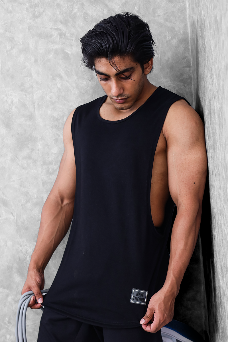Buy Active Gym Tank Top Black for Men Online Best Price in India New Theory