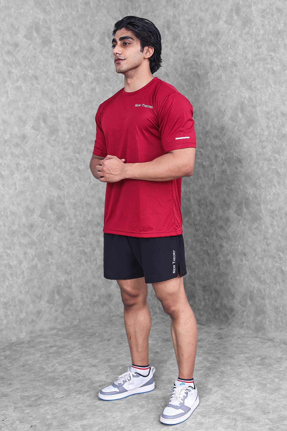Basic Dry-Fit T-shirt- Red