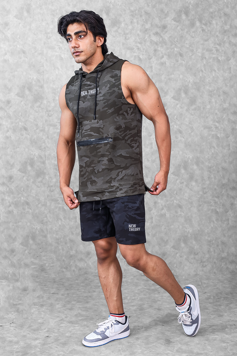 Aqua Floral Camo Sleeveless w/Pockets
