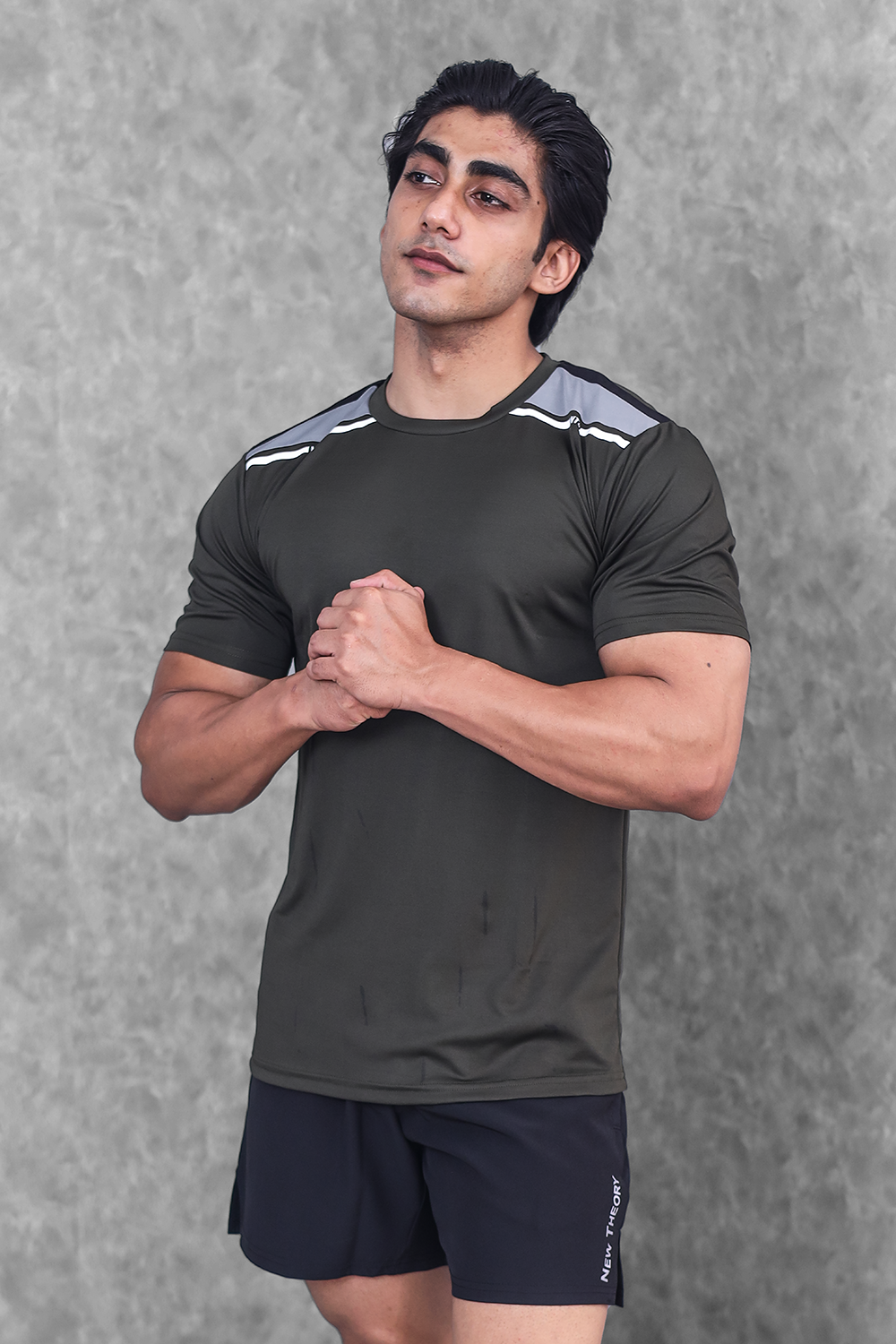 Active Panel T-shirt- Olive