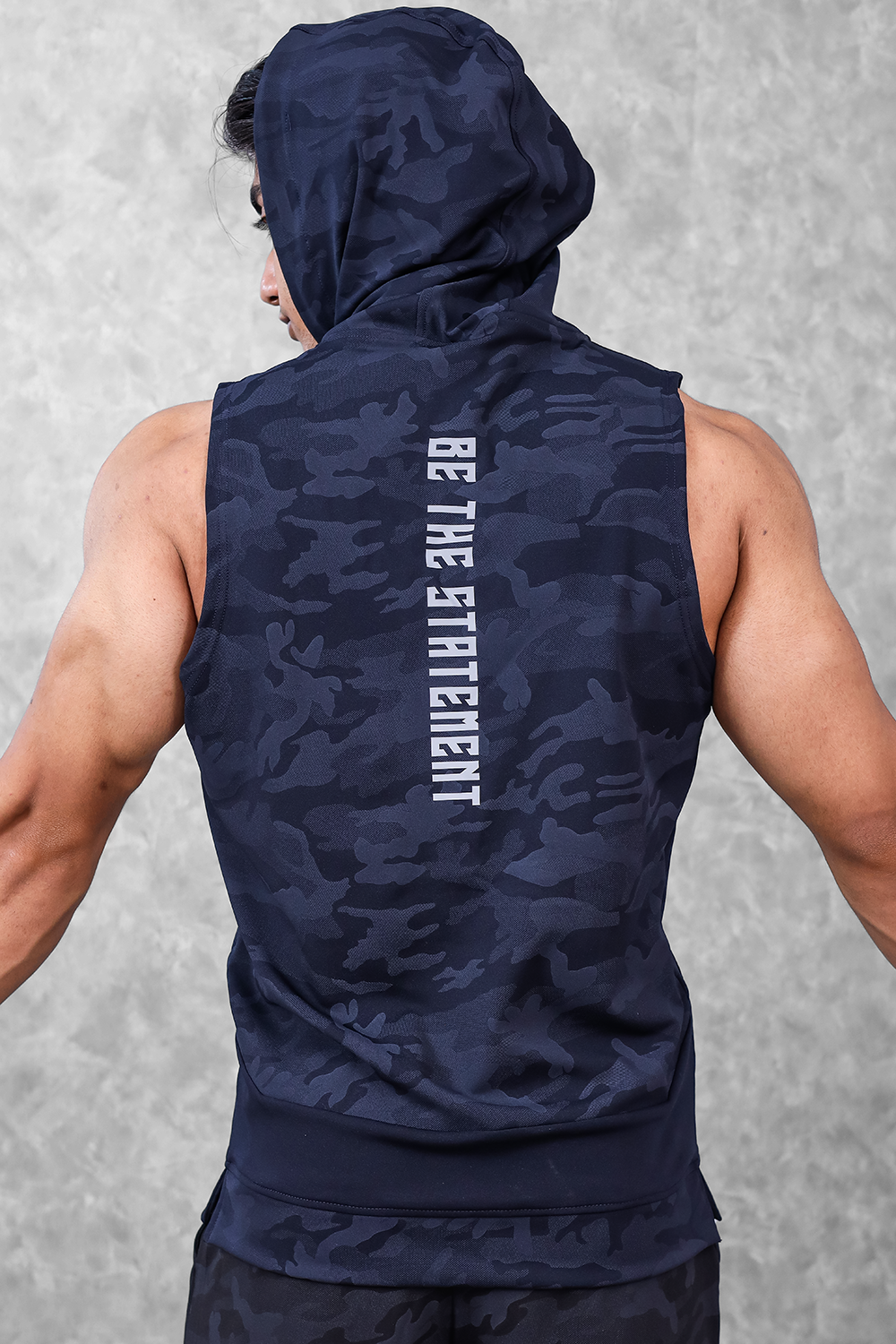 Camo sleeveless hoodie sale