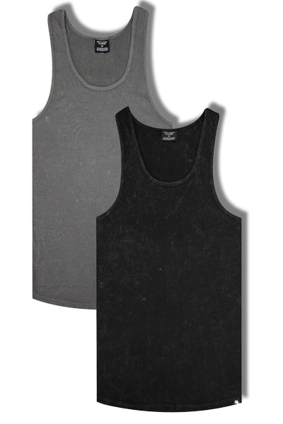 Washed Muscle-Up Ribbed Tank 2pk