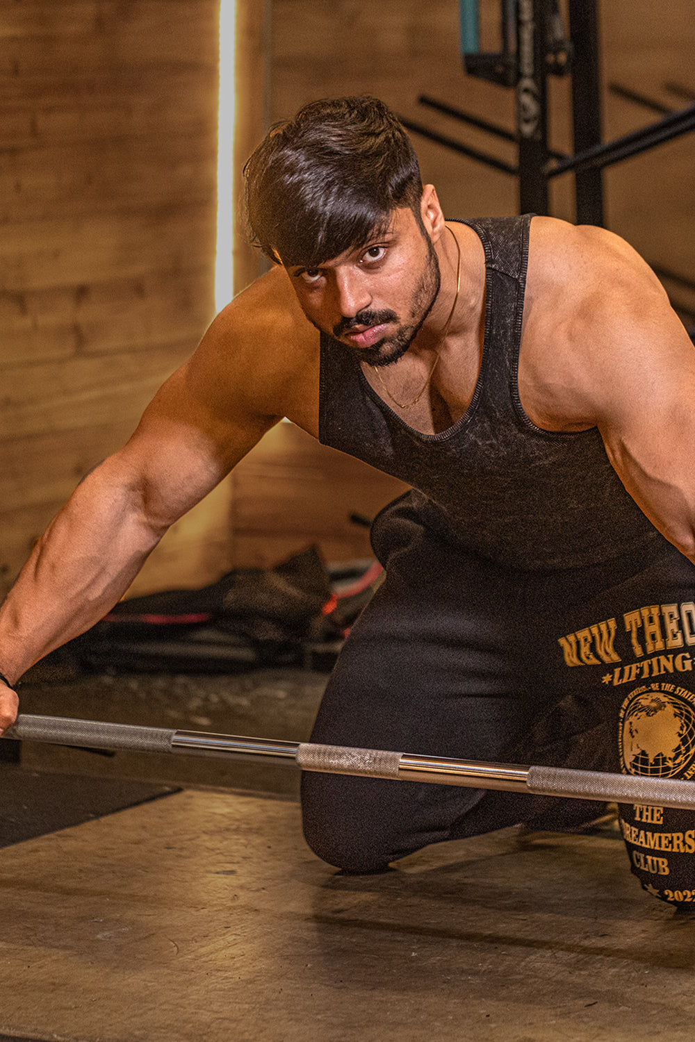 Washed Muscle-Up Ribbed Tank - Black