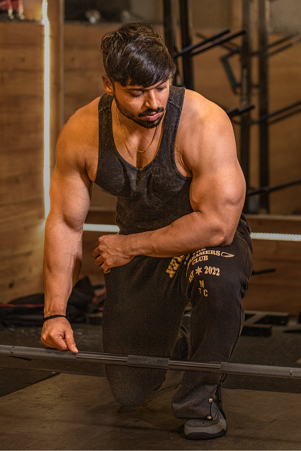 Washed Muscle-Up Ribbed Tank - Black