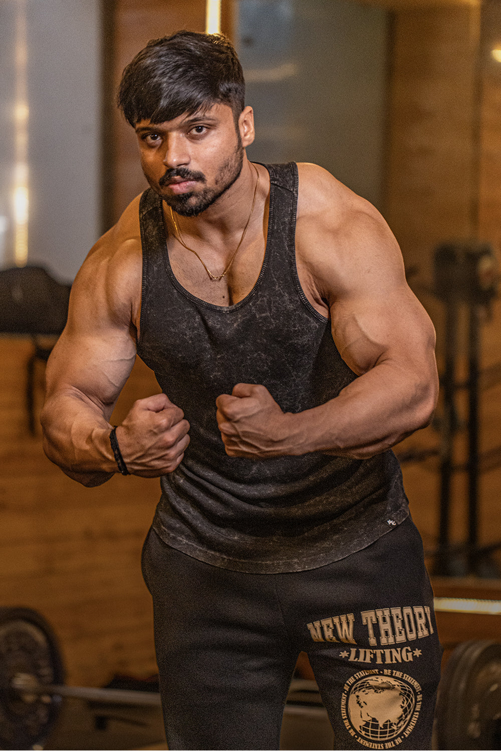 Washed Muscle-Up Ribbed Tank - Black