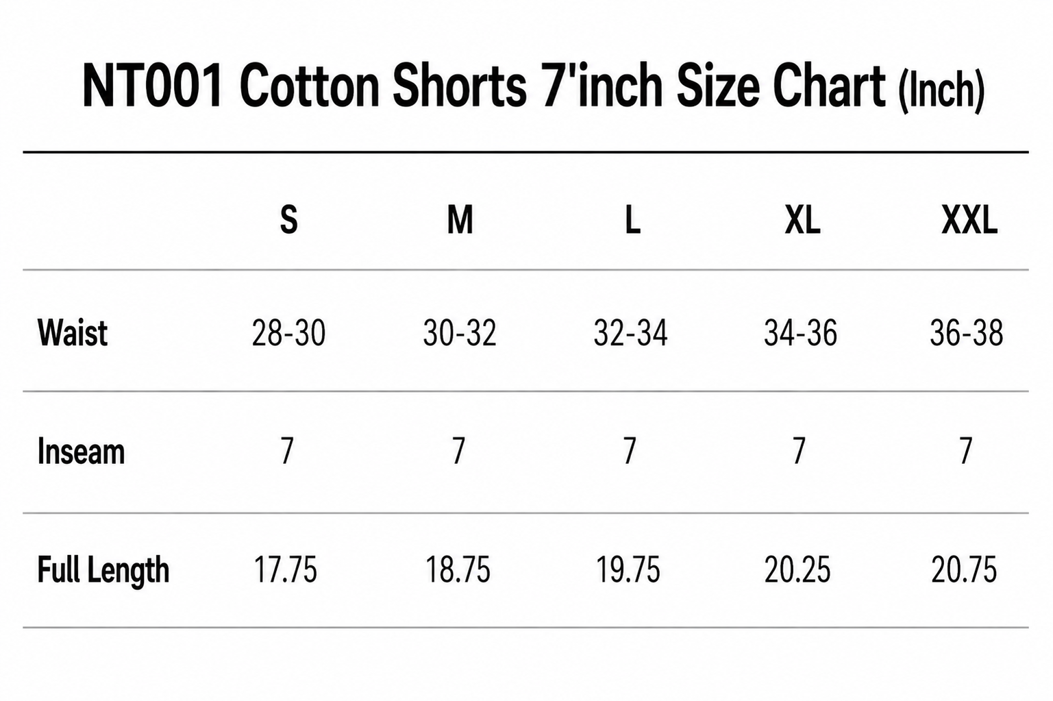 NT001 Shorts 7' inch