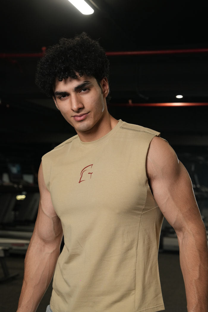 Legacy Cut Off Tank - Beige