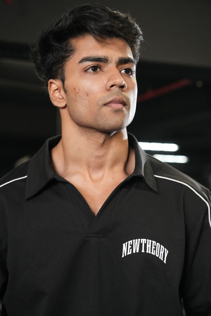 Legacy Full Sleeve Polo - Black