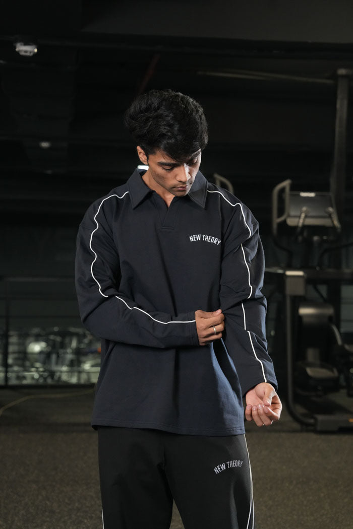 Legacy Full Sleeve Polo -Navy