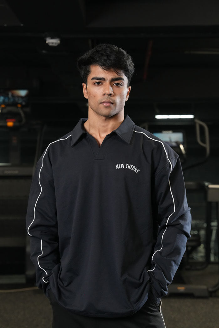 Legacy Full Sleeve Polo -Navy