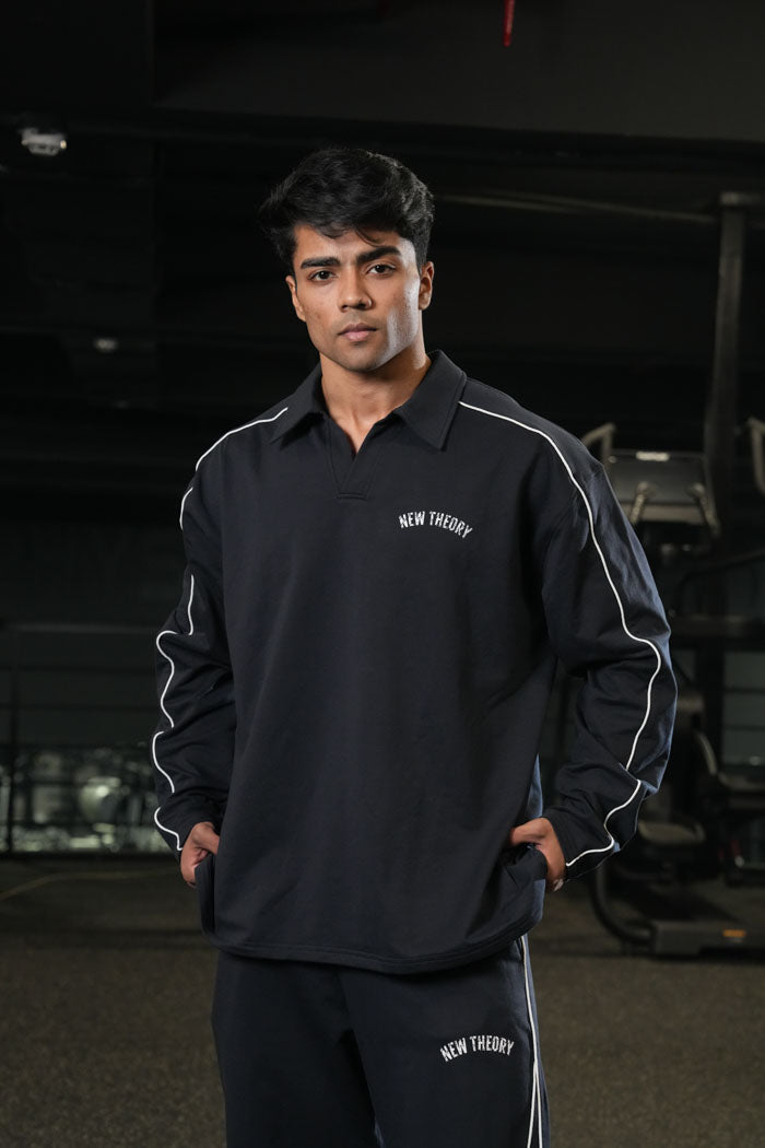 Legacy Full Sleeve Polo -Navy
