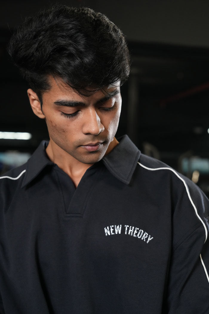 Legacy Full Sleeve Polo -Navy