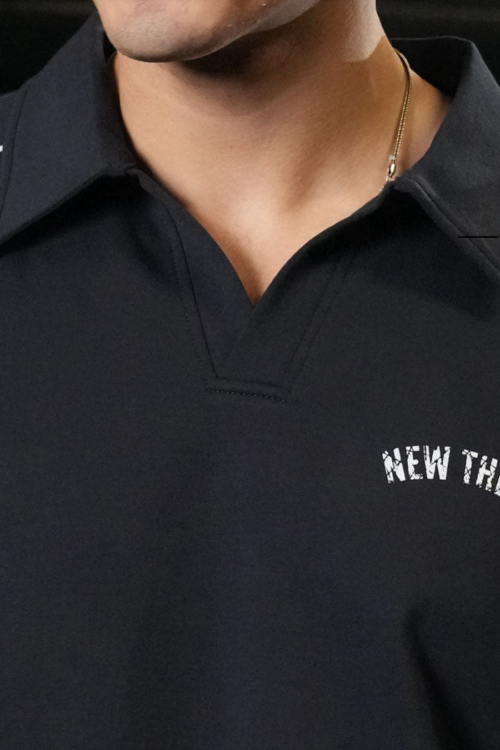 Legacy Full Sleeve Polo -Navy