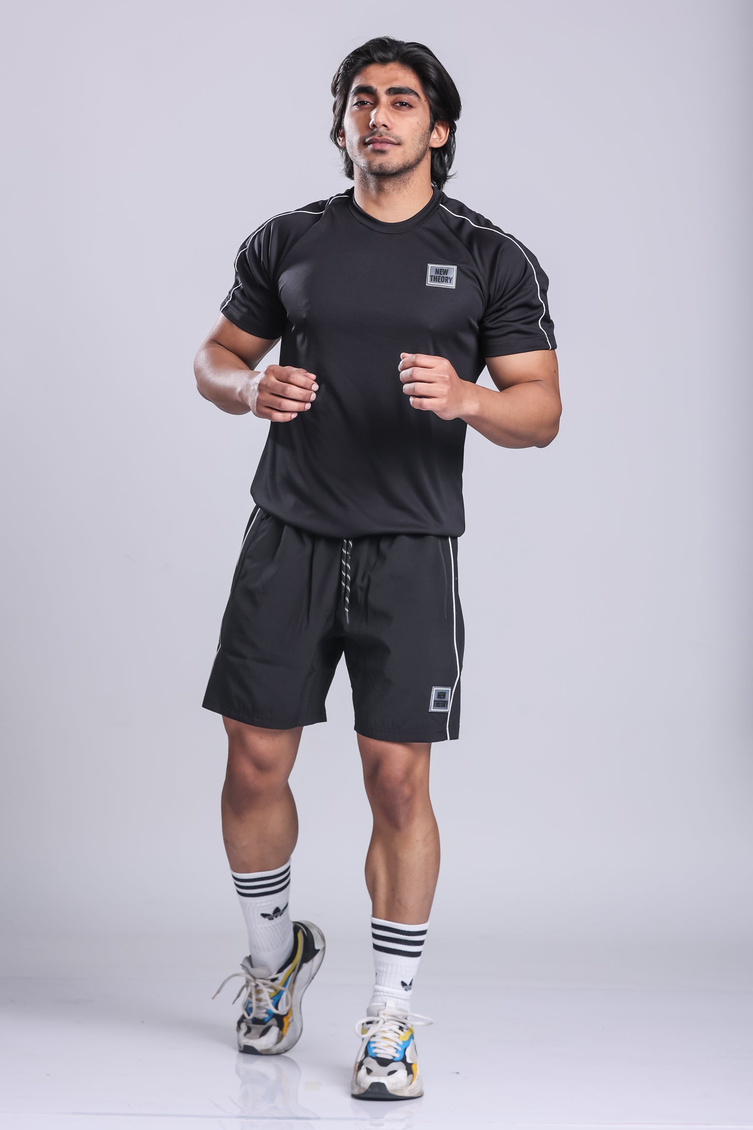 Essential Performance T-shirt & Shorts Set- Black