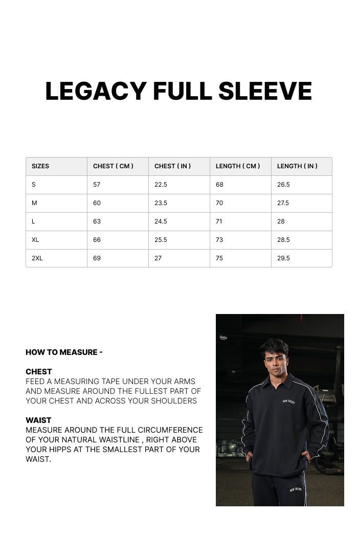 Legacy Full Sleeve Polo - Black