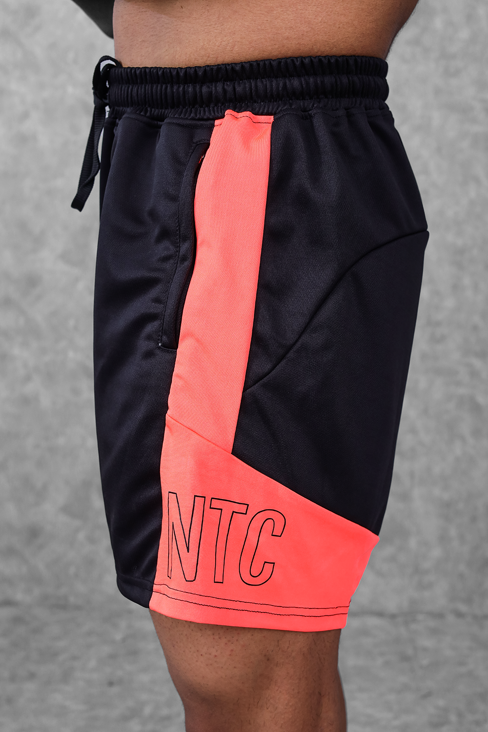 Block Training Shorts- Neon Orange