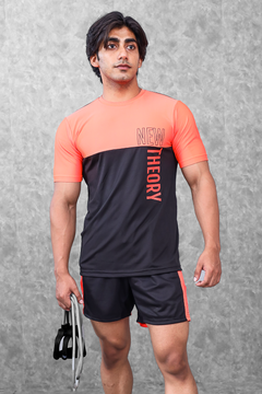 Block Training T-shirt- Neon Orange
