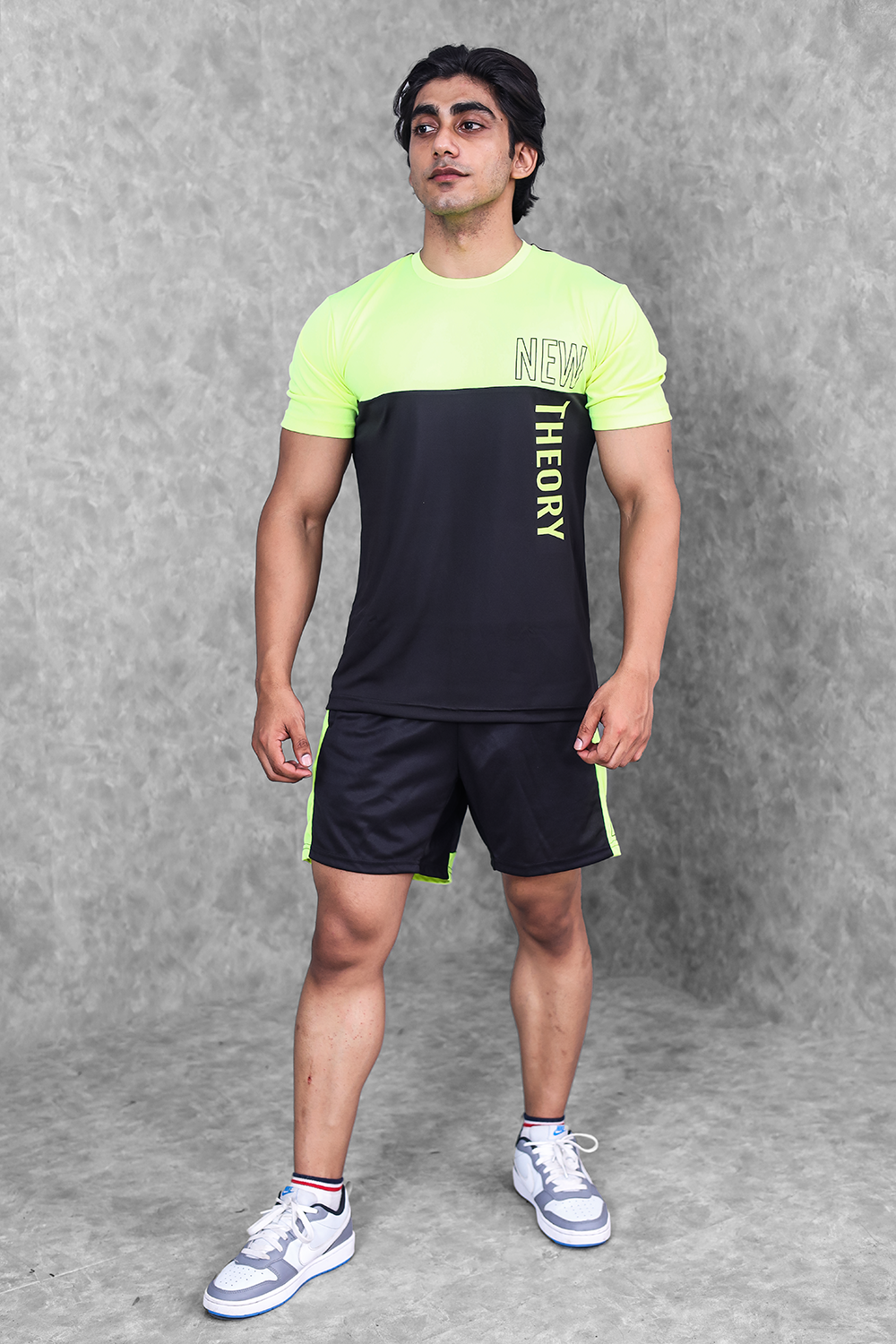 Block Training T-shirt- Neon Green