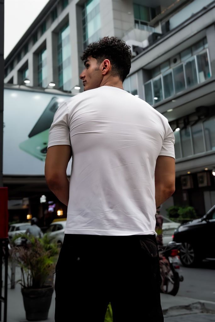 Carbon Straight Leg Pant - Black + Alpha T-shirt - White