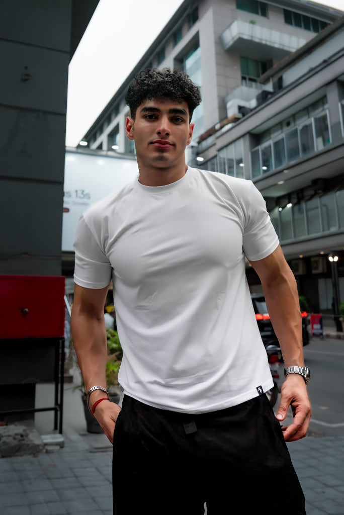 Carbon Straight Leg Pant - Black + Alpha T-shirt - White